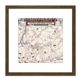 thumbnail image 1 of Map King 1957 Allegheny Forest Country 8X8 Inch Square Wooden Framed Wall Art Print Picture with Mount, 1 of 4