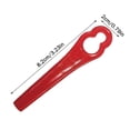 thumbnail image 3 of 100 Pcs Plastic Trimmer Blades Replacement Mowing Grass Trimmer Nylon Blades Compatible with 2-2 3-2 FSA 45 57 FSE 52(Red), 3 of 9