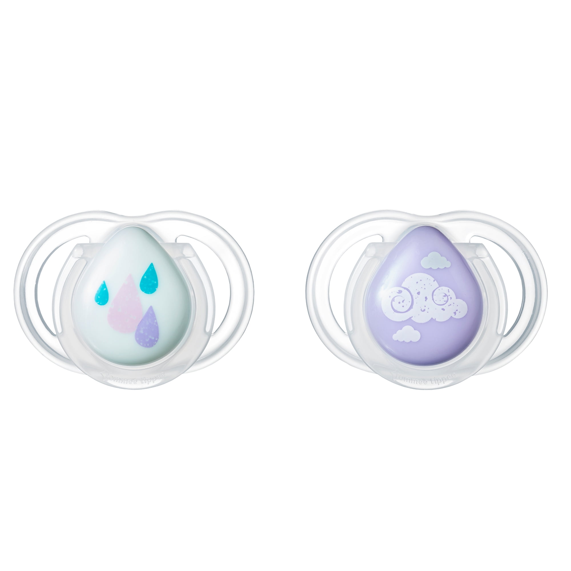 Tommee Tippee Closer to Nature Baby Kid Newborn or Night Time Soothers 0-2m 2Pk 