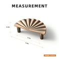 thumbnail image 2 of Goo-Ki 2.5"(64mm) Hole Centers Brushed Copper Kitchen Cabinet Pulls,Closet Classic Zinc Alloy Drawer Cabinet Drawer Pulls with Fan-Shaped,6 Pack, 2 of 6