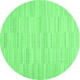 thumbnail image 1 of Ahgly Company Indoor Round Solid Emerald Green Modern Area Rugs, 3' Round, 1 of 4