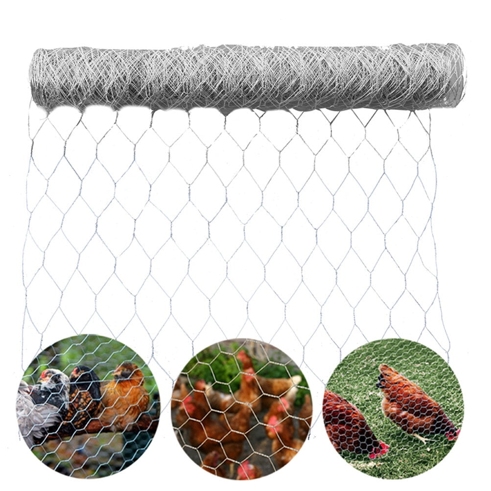 HOSTIC New 2" Holes Galvanized Poultry Net Metal Mesh Fencing Chicken Wire