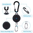 thumbnail image 4 of 5pcs Retractable Keychain Badge Holder Reel Clip ID Badge Holder with Steel Rope, Black, 4 of 7