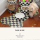 thumbnail image 4 of 2025 Pup Placemat For Dogs And Cats, Black And White Courtly Check Pet Food Mat, Machine Washable, Stylish Design, 4 of 5