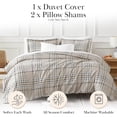 thumbnail image 2 of Southshore Fine Living, Inc. Oversized California King/King Duvet Cover Set, Vilano Plaid Mocha, 2 of 9