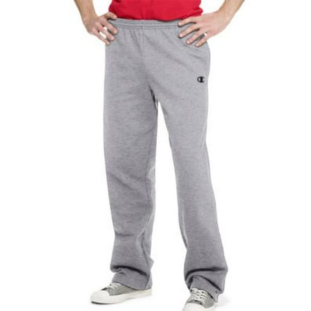 Champion Eco® Fleece Open-Hem Men's Sweatpants, Oxford Gray - S ...