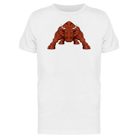 Evil Brown Bull Cartoon Tee Men's -Image by Shutterstock