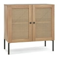 thumbnail image 4 of Spaco Kitchen Sideboard with 2 Rattan Doors and Adjustable Shelf, Classic Rattan Sideboard, Cabinet for Indoor, Natural, 4 of 10
