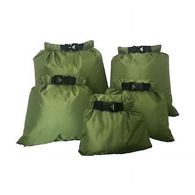 5 bolsas secas impermeables, 1,5 l/2,5 l/3,5 l/4,5 l/6 l, bolsas secas ligeras, bolsas secas portátiles para senderismo al aire libre, pesca, acampada (verde)