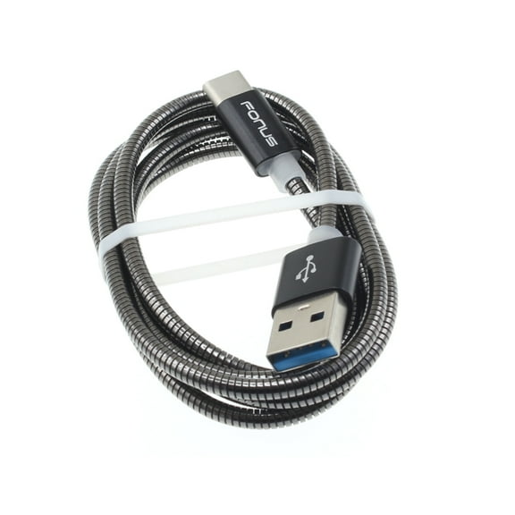 3ft Metal USB Cable for T-Mobile REVVL 6 5G Phone - Type-C Charger Cord Power Wire USB-C N8A Compatible With REVVL 6 5G Model