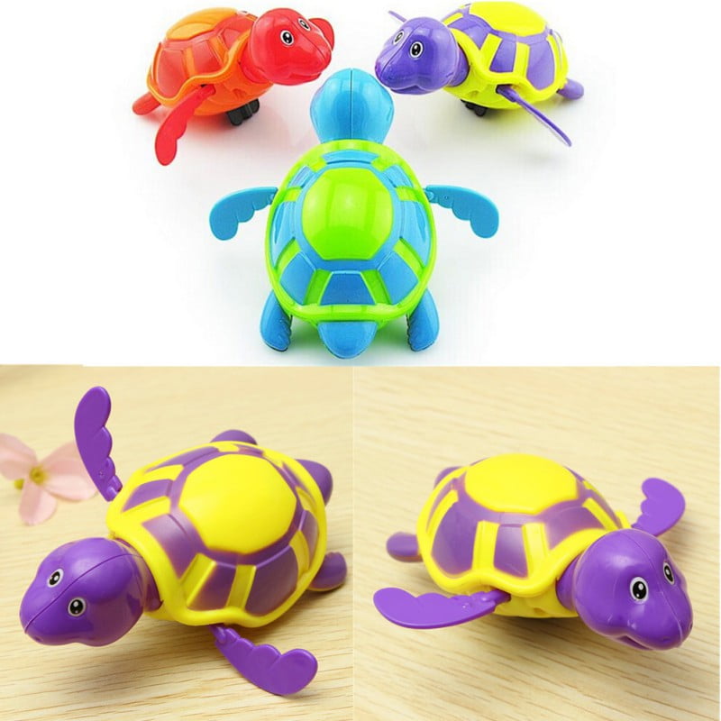 Baby Bath Toy Small Animal Bath Toys Turtle Bathtub Toys for Qualified Comfortable Material, 2 Pack Random Color