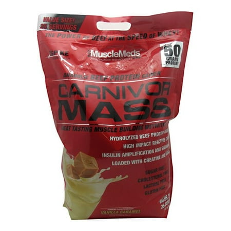 Muscle Meds Carnivor Mass Supplement, Vanilla Caramel, 160