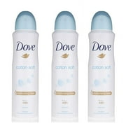 3 Pack Dove Cotton Soft Antiperspirant Deodorant Spray, 150ml Each