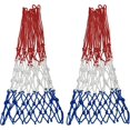 thumbnail image 1 of 2 paquetes de protección solar resistente a la lluvia de red de baloncesto, cuerda trenzada de poliéster rojo blanco azul, 12 bucles compatibles con comp profesional para interiores y exteriores Afortunado Sencillez, 1 of 5