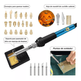 thumbnail image 3 of Kit Pirograbador Soldador De Madera Tallado Regulable 35pzs Plata/Dorado/Azul, 3 of 5