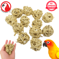 Bonka Bird Toys 3343 Pk12 Natural Tiny Vine Balls Foot Talon Craft Part Parrot