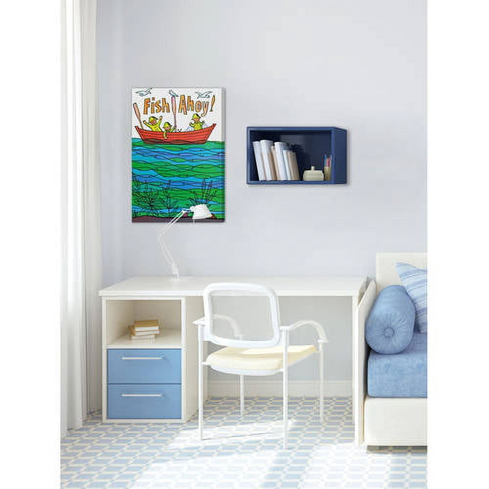 "Fish Ahoy!" Painting Print on Wrapped Canvas