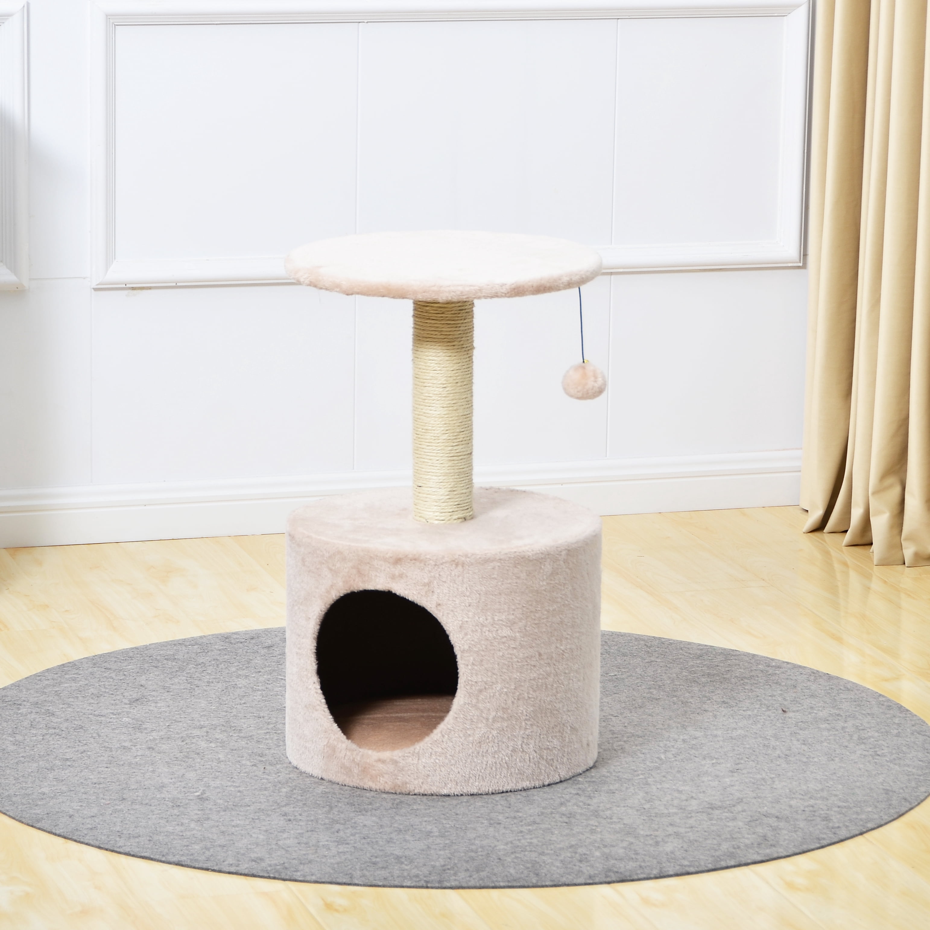 Two by Two Amarillo - Beige Scratching Post Cat Furniture - 23.6 in. Tall