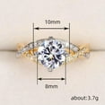 thumbnail image 3 of K-KED Elegant Gold plated Ring Women Cubic Zircon Wedding Delicate Jewelry Sz 6-10-8, 3 of 6