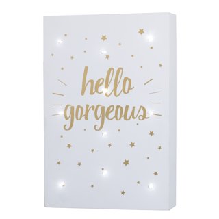  Hello Gorgeous Mirror Decal Vinyl Decal Bathroom Decor Pink  Color 15x2.5 inch : Handmade Products