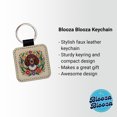 thumbnail image 2 of American Water Spaniel Dog Floral Flowers Faux Leather Square Keychain, 2 of 6