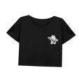 thumbnail image 3 of Camiseta holgada con cuello redondo para mujer, Top corto de verano, elegante, para senderismo en la calle SG, 3 of 7