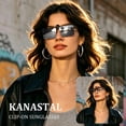 thumbnail image 2 of KANASTAL Clip on Sunglasses Men Women Polarized Flip up UV400 Mirrored Silver, 2 of 6