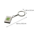 thumbnail image 2 of 3PCS Creative Mahjong Fortune Keychain Metal Car Key Pendant (Silver Green), 2 of 9