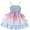 Blue, variant on Pejock 4-7 Years Baby Girls Layered Tulle Tutu Dress Girls Summer Cute Colour Slip Dress Birthday Party Mesh Princess Dresses