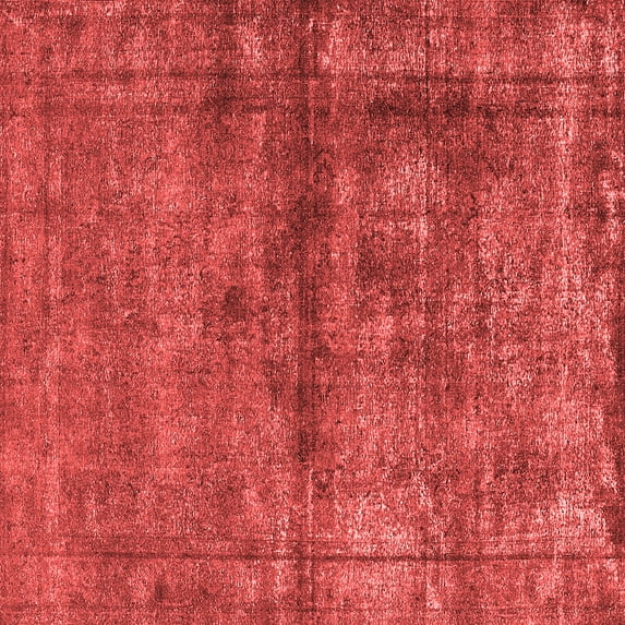 Ahgly Company Indoor Square Oriental Red Industrial Area Rugs, 5' Square