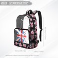 thumbnail image 7 of ZIATUBLES Clear Backpack, Heavy Duty Fabric & PVC Transparent Bookbag with Union Jack Graffiti Print, Large Capacity See Through Backpack for School College Work Travel Security, 7 of 7