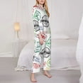 thumbnail image 4 of Kll Stamp Set Collection Print Women'S Long Sleeve Pajamas With Pants Sleepwear Loungewear 2 Set-Xx-Large, 4 of 9