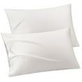 thumbnail image 1 of PiccoCasa Pure Cotton Pillowcases 2 Pcs Soft with Envelope Isabelline Queen, 1 of 7