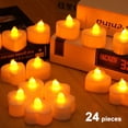 thumbnail image 3 of Velas LED, Velas de Pilas, 24 Piezas, Velas Electricas Sin Humo, Flama Realista con Movimiento. Veladoras LED, para Decoraciones en Hogar, Bodas, Fiestas, Navidad LingWen 1327537067177, 3 of 4
