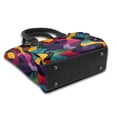 thumbnail image 3 of Lsque Vibrant Abstract Flow Pattern Leather Rivet Shoulder Bag – Elegant Genuine Leather & Microfiber PU Crossbody with Detachable Adjustable Strap, 3 of 5