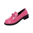 thumbnail image 5 of Xucatan Trendy Women's Chain Embellished Loafers with Glossy Patent Finish, Low Block Heel Slip-On Shoes with Padded Insole, Wide Fit Comfortable Walking Shoes for Spring Fall Outfits Gift, 5 of 9