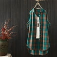 HCNTES Womens Flannel Jacket Thick Plaid Shacket Flannel Coat Casual