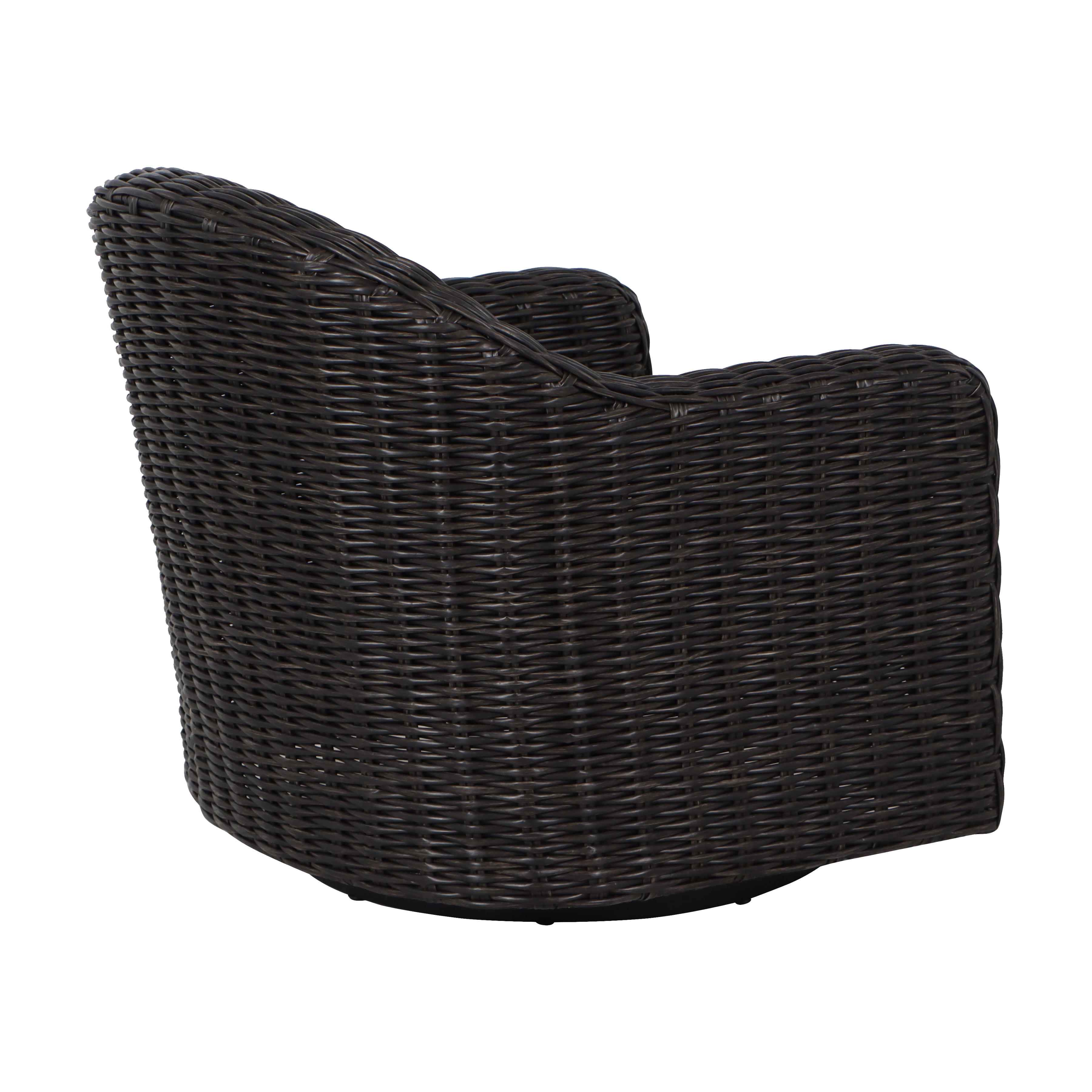 Better Homes & Gardens Bellamy Outdoor Barrel Back Chair, Dark Brown