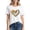 White, variant on T-shirts for Women Rainbow Heart Pattern T-shirts with Short Sleeves Crew Neck Womens Tops Tees for Couple Ideal Gift for Lover Summer Vacation Beach Fashion