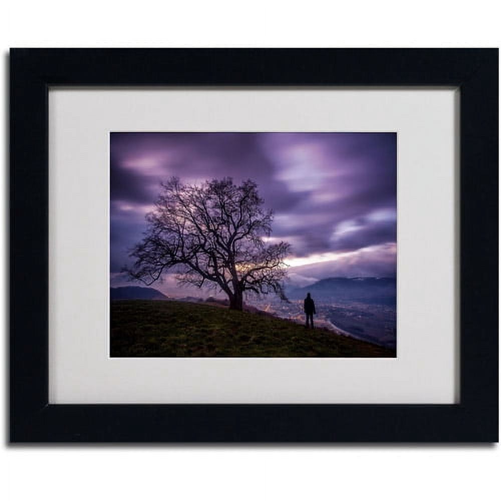 Trademark Fine Art "The Tree of Love Grenoble" Framed Canvas Art by Mathieu Rivrin