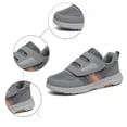 thumbnail image 5 of Lusa Wide Toe Box Shoes for Men Women Convenient Hook and Loop Low Top Walking Shoe for Seniors Non- Loose Sneakers Bunions, Plantar Fasciitis, Hammertoes, Swollen Footwear Grey 40, 5 of 8