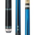 thumbnail image 1 of Pure X HXT32 Teal Birdseye Maple Pool Cue with Black Lizard Leather Wrap, 1 of 5