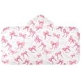 thumbnail image 2 of joogoo Pink Bows Kids Hooded Beach Towel Baby Bath Towel 23.5"x50", 2 of 7