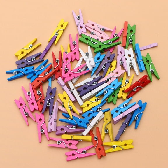 Raindrops 300Pcs Small Clamps for Photos Wooden Photo Clip Christmas Tree Embellishment