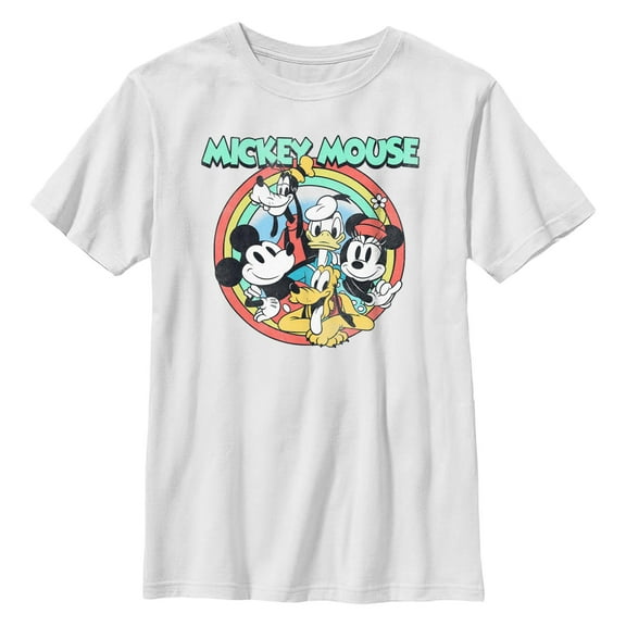 Boy's Mickey & Friends Vintage Group Shot Graphic T-Shirt