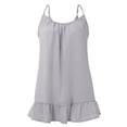 thumbnail image 4 of SMihono Womens Tops Womens Tank Top Women Fashion Sexy Sleeveless Solid Color Vest Tops Tank Vest Ruffled Hem Blouse Tank Tops for Women Womens Summer Tops, 4 of 6