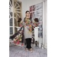 thumbnail image 4 of Pakistani Linen Salwar Kameez Indian Dresses for Women Ready to Wear 3 Pieces (3X-Large, Black & White), 4 of 6