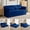 Blue, variant on 5-in-1 Convertible Sofa Bed, 60" Boneless Couch Tri Folding Mattress,Corduroy Futon Couch Sleeper