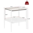 thumbnail image 6 of PAPROOS Nightstand Set of 2, Bedside Table with Metal Legs, Modern End Side Table with a Fabric Drawer and Shelf, Versatile Nightstand for Bedroom Sofa Entryway, Brown+White, 6 of 6