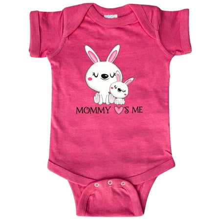 

Inktastic Mommy Loves Me- bunny family Gift Baby Boy or Baby Girl Bodysuit